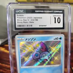 2020 Sobble 224/190 SHINY STAR V S4A SHINY RARE HOLO JAPANESE POKEMON CGC 10 - Image 2