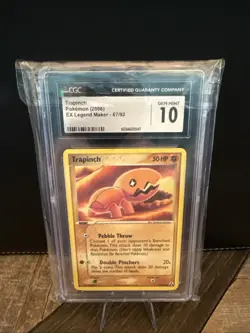 CGC 10 GEM MINT Pokemon EX Legend Maker Trapinch 67/92 2006 Card - Image 1