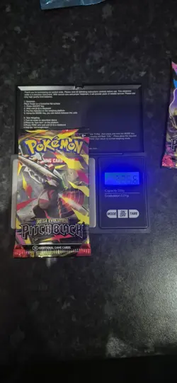 Pokemon TCG Mega Evolution Pitch Black Booster Pack 22.66g! 3xHeavy Pack!! - Image 1