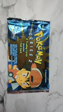 EMPTY Pokemon Topps Series 2 Booster Packs x2 Wrappers - Image 1