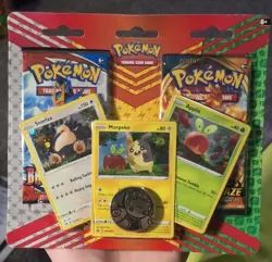 Pokemon TCG Blister Pack : 2 Booster Packs + 3 Promo Cards +Coin Sealed!! New!! - Image 1