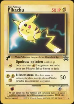 2000 Pokemon DUTCH World Collection Promo Pikachu Movie 4 NM - Image 1