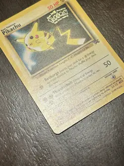 Pokemon Card Pikachu 4 WOTC WB Movie Black Star Promo Stamped NM - Image 2