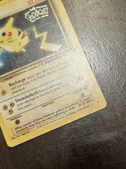 Pokemon Card Pikachu 4 WOTC WB Movie Black Star Promo Stamped NM - Image 3