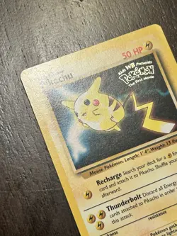 Pokemon Card Pikachu 4 WOTC WB Movie Black Star Promo Stamped NM - Image 5