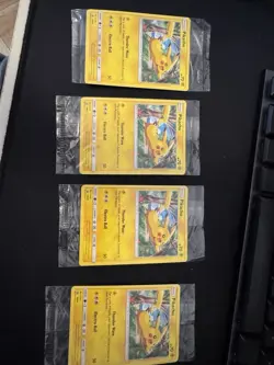 4 x Pikachu SM04 Black Star Promo Sealed Non Holo - Mint Condition Pokemon Card - Image 1