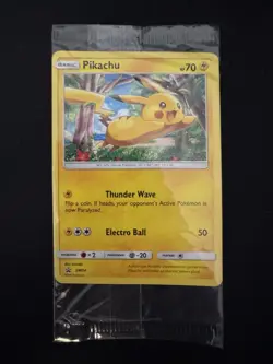 4 x Pikachu SM04 Black Star Promo Sealed Non Holo - Mint Condition Pokemon Card - Image 2