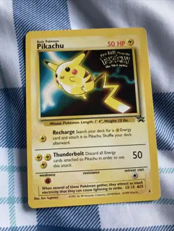 Pokemon Pikachu Kids WB Presents The First Movie Promo Star Card #4 1999 - Image 1