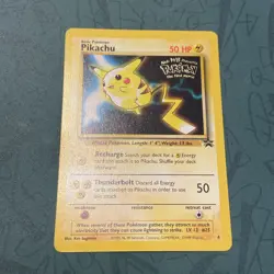 Pokemon TCG Pikachu Black Star Promo 4 Stamped Kids WB Presents The First Movie - Image 2