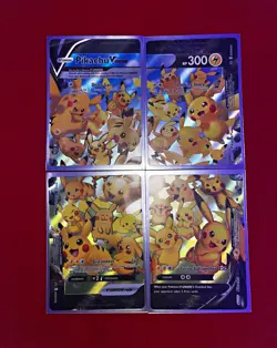 Pokemon TCG Pikachu V-UNION 4-Card Holo Promo Set SWSH139-142 2021 - Image 1