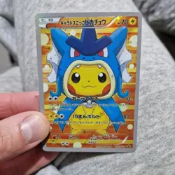 4 Card Bundle - Mega Charizard Pikachu Cosplay Holo Promo Japanese Style Pokemon - Image 1