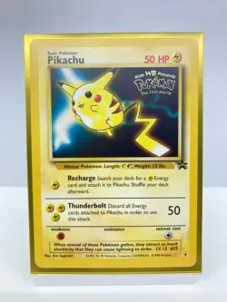 Pikachu #4 Black Star Movie Promo 1999 WOTC Pokemon Card Wizards Stamped (S82) - Image 1