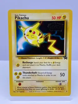 Pikachu #4 Black Star Movie Promo 1999 WOTC Pokemon Card Wizards Stamped (S82) - Image 2