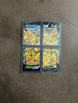 Pokemon Pikachu TCG V-Union SWSH139-142 Celebrations Promo 4 Card Set - Image 1