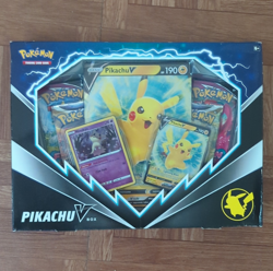 Pokemon Trading Card Game Pikachu V Box 2021 English Promo 4 Packs - Image 1