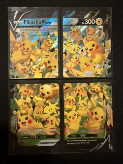 Pokemon Tcg Pikachu V-Union SwSH Black Star Promo Set of 4 NM - Image 1