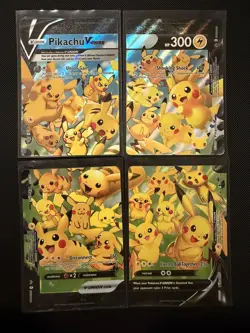 Pokemon Tcg Pikachu V-Union SwSH Black Star Promo Set of 4 NM - Image 1