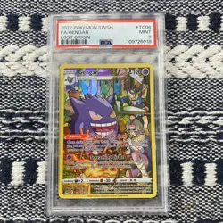 Pokemon Gengar Trainer Gallery Holo Card TG06/TG30 Swsh11: Lost Origin PSA 9 - Image 1