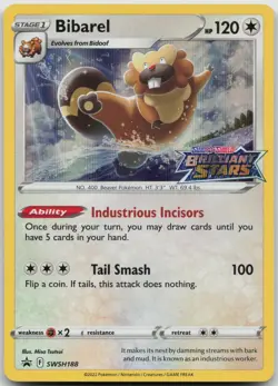 Bibarel SWSH188 Holo Promo Sword & Shield Promo Pokemon Holo Near Mint - Image 1