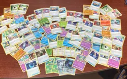 Pokemon Cards 90+ LOT Of LEAGUE PLAY PRIZE PACK Stamped holo cards 75% holo VTG - Image 1