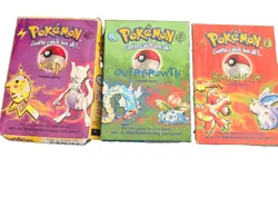 Lit Or 3 Vintage Pokemon Deck Boxes And Two Clear Boxes Of Vintage Cards *Read* - Image 1