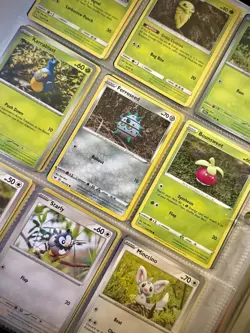 Pokemon Yuka Morii Clay Sculpture Theme Binder Lot 18 - Smoliv Lillipup Cards - Image 2