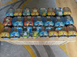 Job Lot - 29 Empty Pokemon TCG Tins for storing cards / toys / etc - Image 1