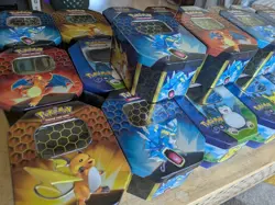 Job Lot - 29 Empty Pokemon TCG Tins for storing cards / toys / etc - Image 2