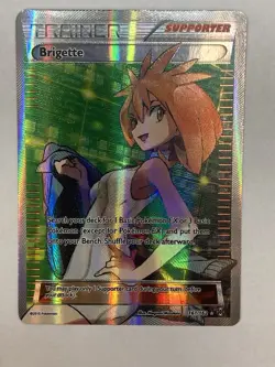 LOT OF 2 Pokemon TCG Skyla + Brigette Full Art Trainer Supporter Cards - Image 5