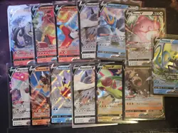 Pokemon Lot Of 13 V Cards VLP/NM NO Doubles - Image 1