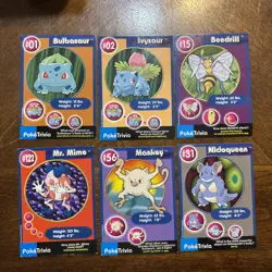 PokeTrivia Pokemon Lot Of 31 Cards Unperforated Burger King Movie Promo - Image 1