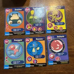 PokeTrivia Pokemon Lot Of 31 Cards Unperforated Burger King Movie Promo - Image 2