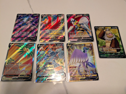 Pokemon TCG Holo Lot of 7 V Cards - Mewtwo Ho-Oh Beedrill Golurk Exeggutor - Image 1