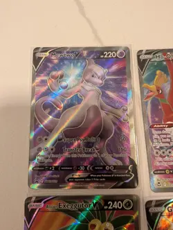 Pokemon TCG Holo Lot of 7 V Cards - Mewtwo Ho-Oh Beedrill Golurk Exeggutor - Image 2