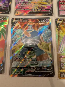Pokemon TCG Holo Lot of 7 V Cards - Mewtwo Ho-Oh Beedrill Golurk Exeggutor - Image 4