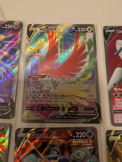 Pokemon TCG Holo Lot of 7 V Cards - Mewtwo Ho-Oh Beedrill Golurk Exeggutor - Image 5