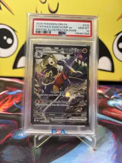 2025 Pokemon Destined Rivals Cynthia's Garchomp ex #232/182 PSA 10 GEM MINT - Image 1