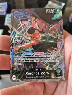 OP12-020 Roronoa Zoro (Alt Art Leader) ONE PIECE Card TCG NM English - Image 1