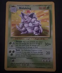 Wizards Pokemon Nidoking 11/102 Base Set Holo Rare Unlimited 1999 - Image 1