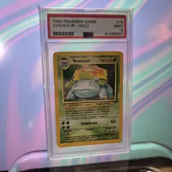 Pokemon Venusaur 16/102 Base Set Unlimited PSA 9 1999 WOTC Holo Rare Mint - Image 1