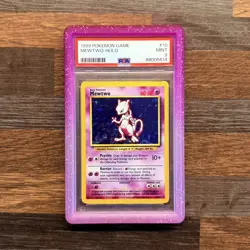 1999 Pokemon Base Set Unlimited Mewtwo Holo #10 PSA 9 MINT English 10/102 - Image 1
