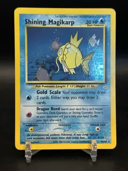 Shining Magikarp 66/64 Holo Pokemon Neo Revelation 2001 Vintage - (LP/MP TCG) - Image 1