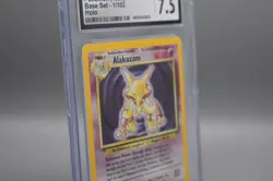 1999 Pokemon Alakazam 1/102 Base Set Holo CGC 7.5 NM+ WOTC Unlimited English - Image 4