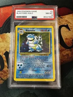 Blastoise Holo Rare - Base Set Unlimited Pokemon - 2/102 - PSA 8 - Image 1