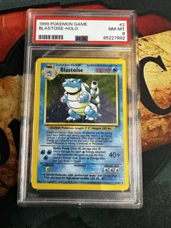 Blastoise Holo Rare - Base Set Unlimited Pokemon - 2/102 - PSA 8 - Image 2