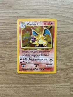 Pokemon TCG Charizard Card 4/102 WOTC 1999 Rare Holo Base Set - Image 1