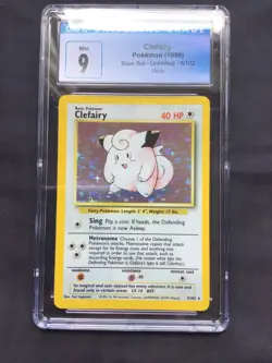Pokemon Cards: Base Set Rare Holo: Clefairy 5/102 CGC 9 - Image 2