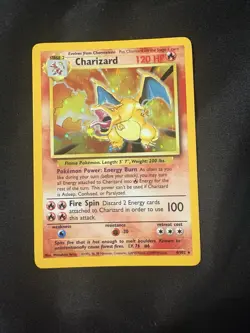 1999 Holo Rare Charizard 4/102 Base Set Pokemon TCG Card - Image 1