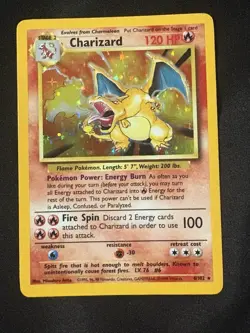 1999 Holo Rare Charizard 4/102 Base Set Pokemon TCG Card - Image 2