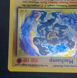 1999 Pokemon 1st Edition Base Set WOTC Machamp 8/102 Holo LP-NM - Image 5